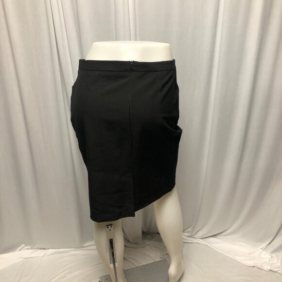 89th and Madison Skirt Women Sz 10 Black Pockets Straight Pencil Office Evening - Picture 4 of 7